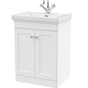 Nuie 600mm Floor Standing 2-Door Vanity & Basin 1TH CLC125A