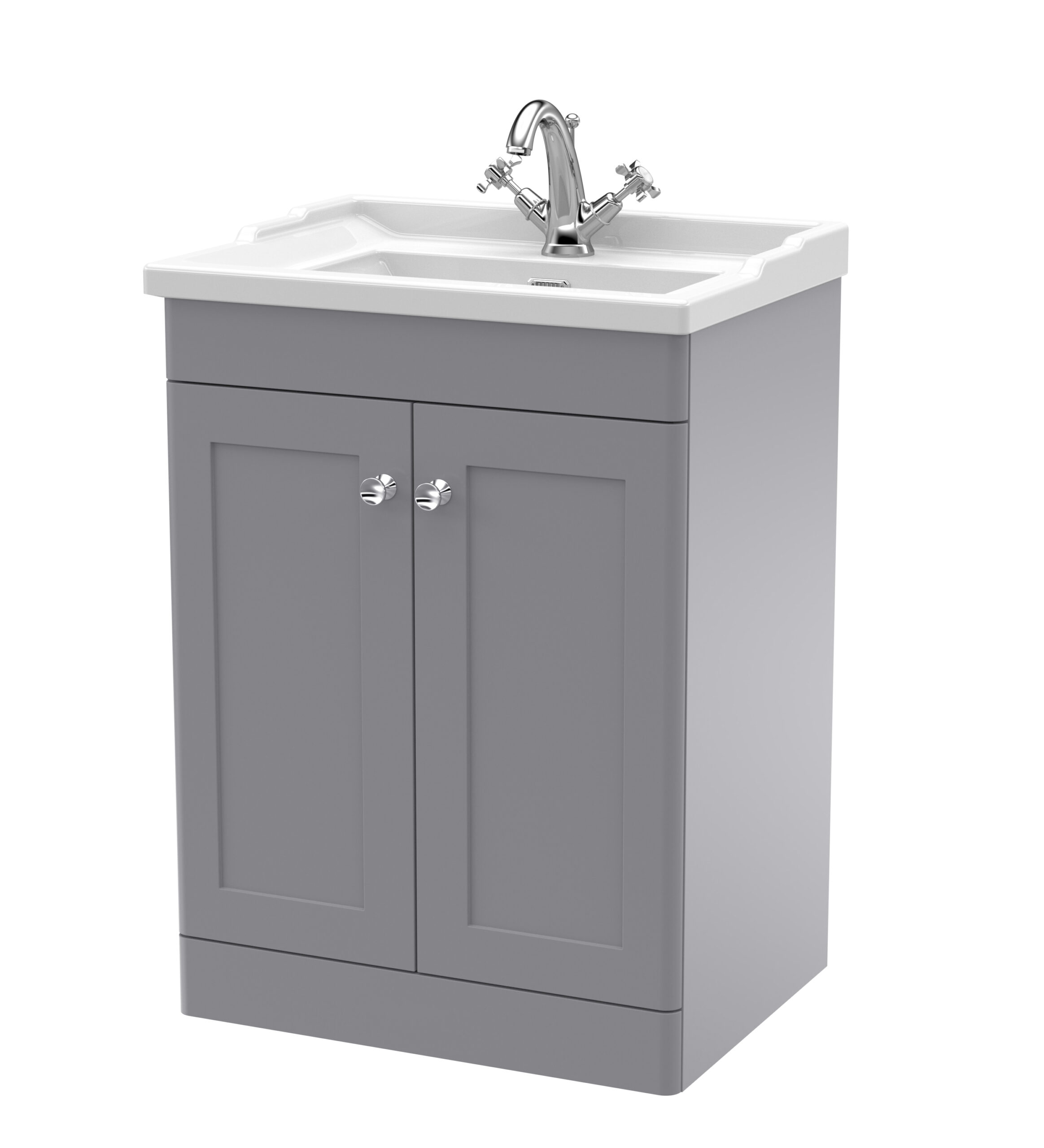 Nuie 600mm Floor Standing 2 Door Vanity & Basin 1TH CLC225F