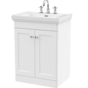 Nuie 600mm Floor Standing 2-Door Vanity & Basin 3TH CLC125B