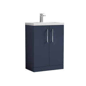 Nuie 600mm Floor Standing 2-Door Vanity & Ceramic Basin PAL035E