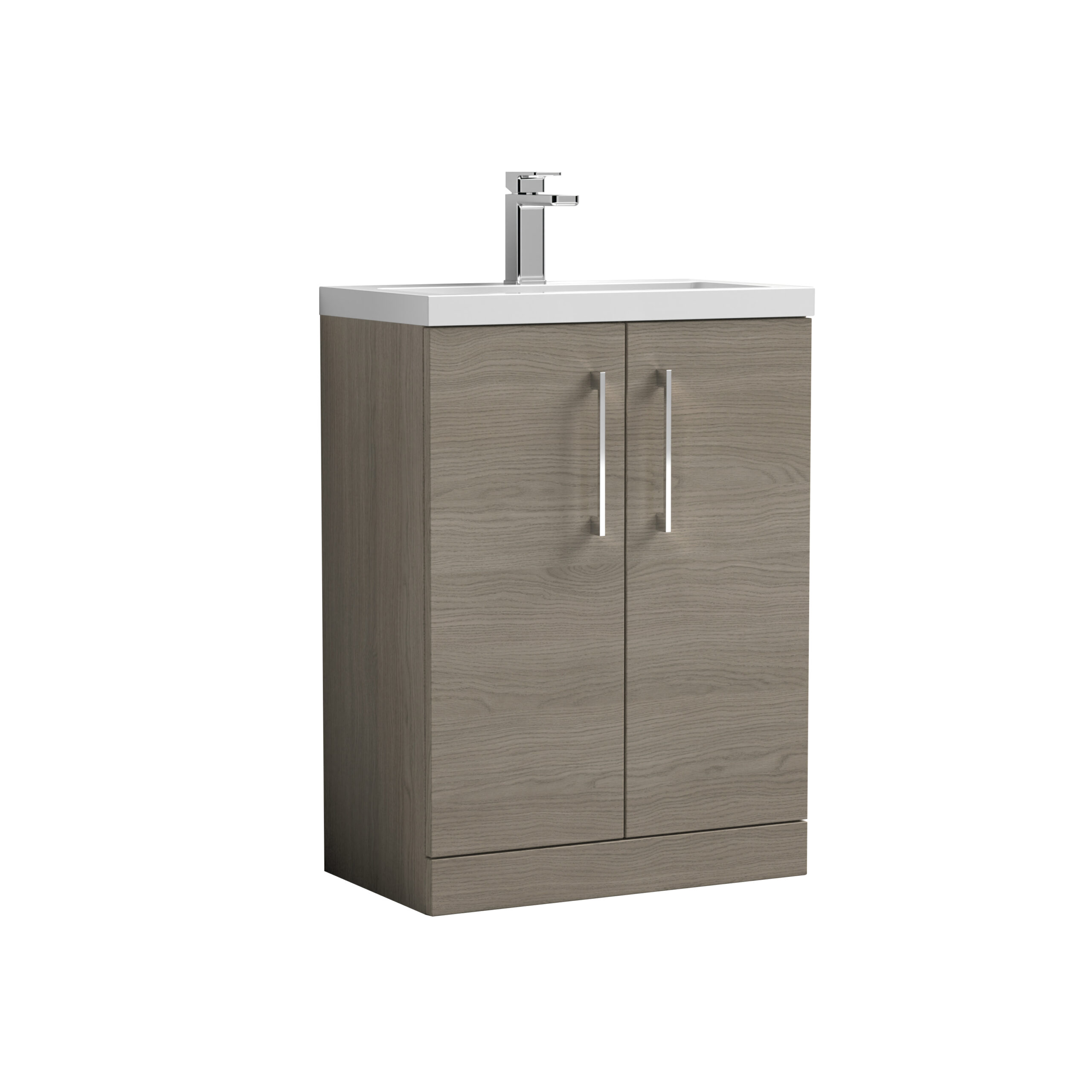 Nuie 600mm Floor Standing 2 Door Vanity & Ceramic Basin PAL123E