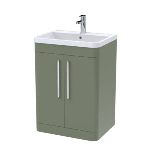 Nuie 600mm Floor Standing 2 Door Vanity & Polymarble Basin FPA810