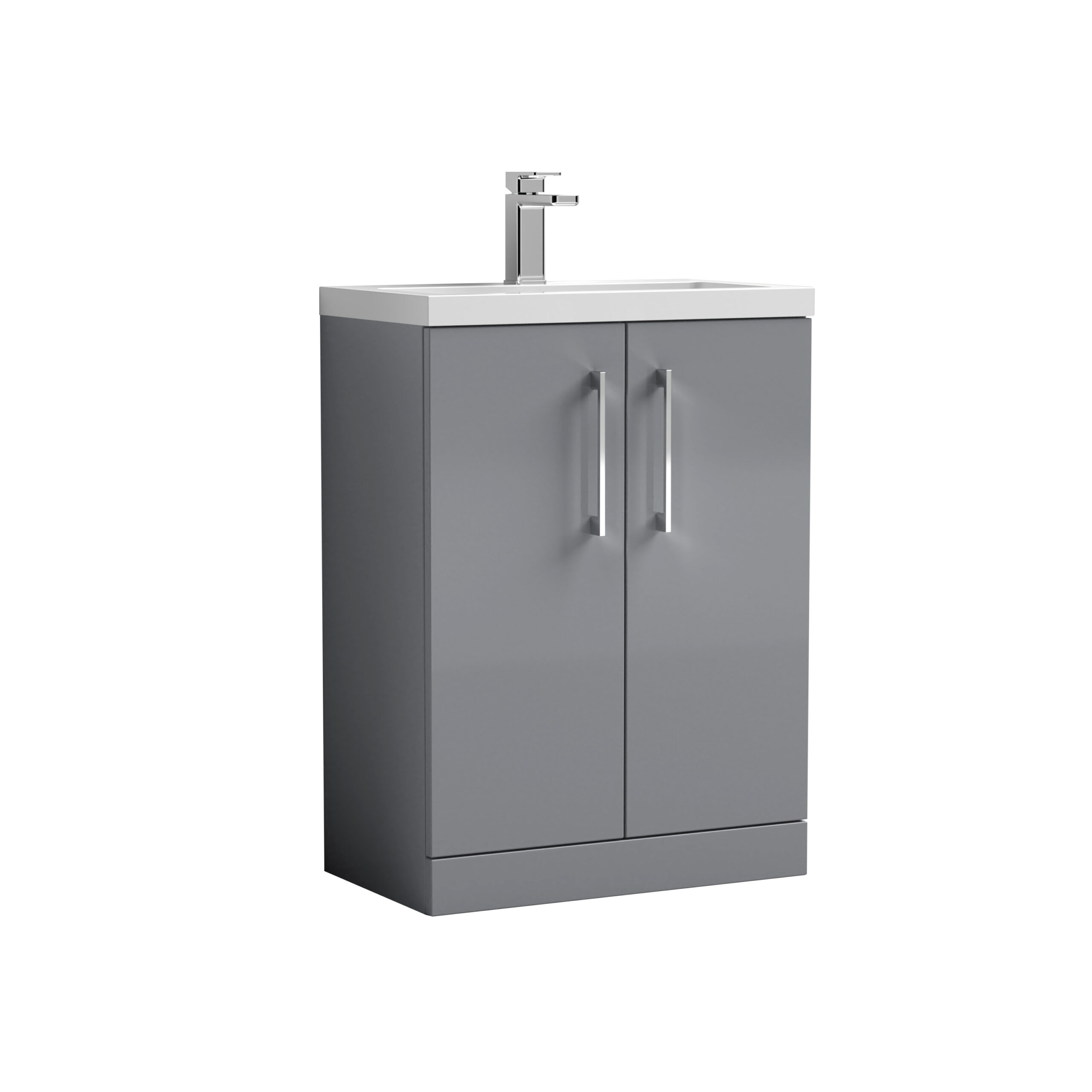Nuie 600mm Floor Standing 2-Door Vanity & Polymarble Basin PAL031