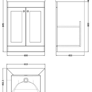 Nuie-600mm-Floor-Standing-2-Door-Vanity-with-Basin-0-Tap-Hole-CLC1425K-3