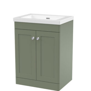 Nuie 600mm Floor Standing 2-Door Vanity with Basin - 0 Tap Hole CLC825K