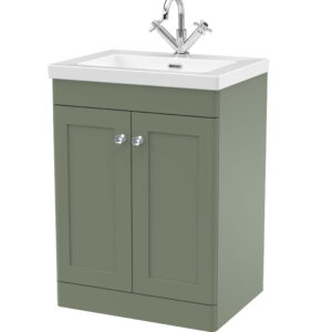 Nuie 600mm Floor Standing 2-Door Vanity with Basin - 1 Tap Hole CLC825L