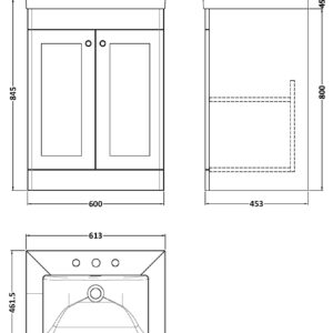 Nuie-600mm-Floor-Standing-2-Door-Vanity-with-Basin-3-Tap-Hole-CLC825M-3