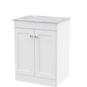 Nuie 600mm Floor Standing 2-Door Vanity with Marble Top CLC125GMT