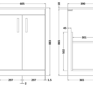 Nuie-600mm-Floor-Standing-Vanity-With-Worktop-ATH027W-3