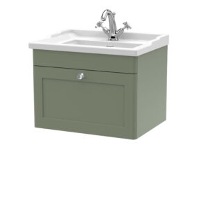 Nuie 600mm Wall Hung 1 Drawer Vanity & Basin 1TH CLC894F