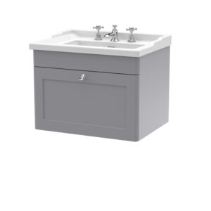 Nuie 600mm Wall Hung 1 Drawer Vanity & Basin 3TH CLC294G
