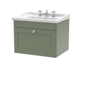 Nuie 600mm Wall Hung 1 Drawer Vanity & Basin 3TH CLC894G