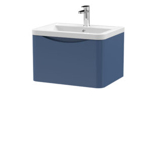 Nuie 600mm Wall Hung 1 Drawer Vanity & Ceramic Basin LUN305A