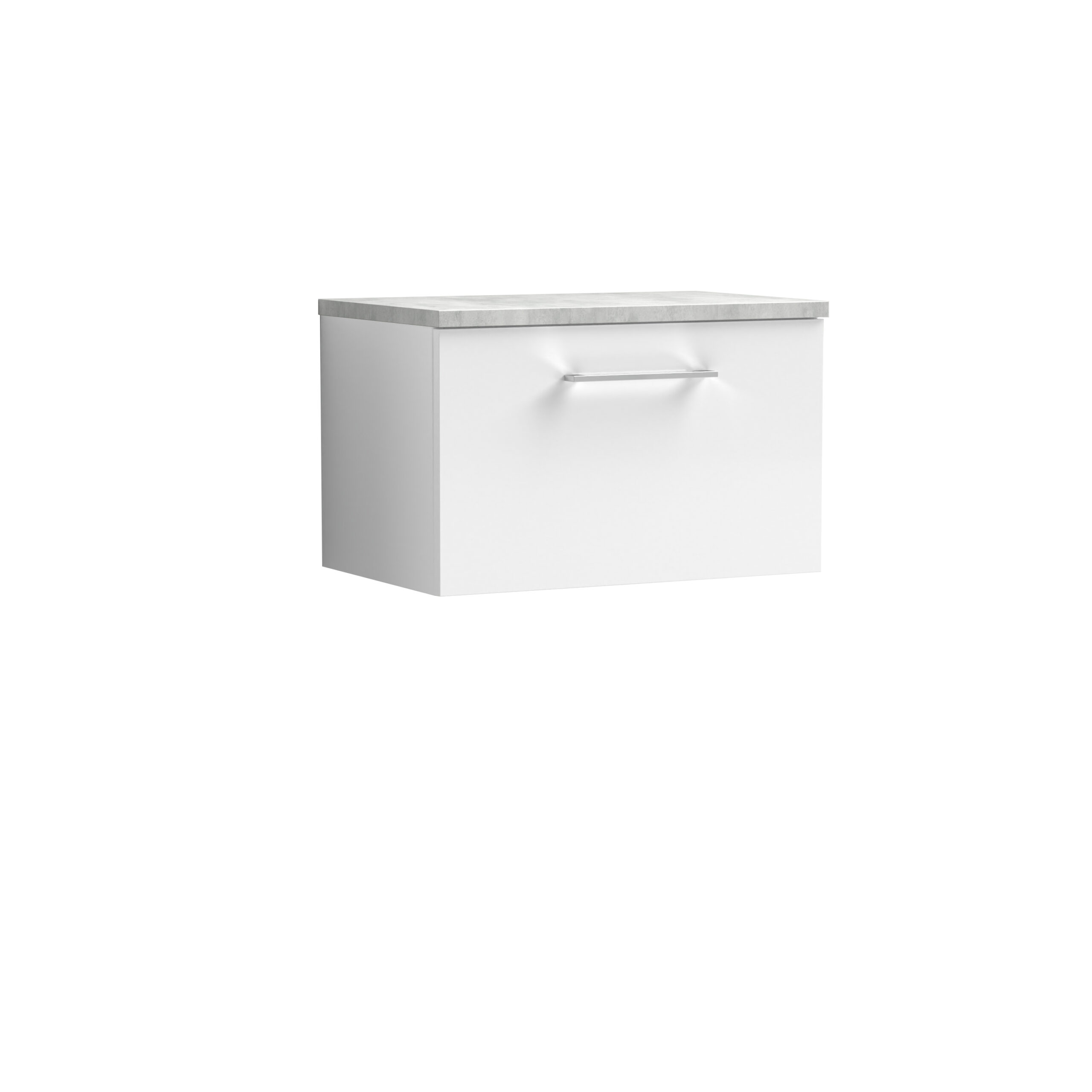Nuie 600mm Wall Hung 1 Drawer Vanity & Laminate Top ARN122LBG
