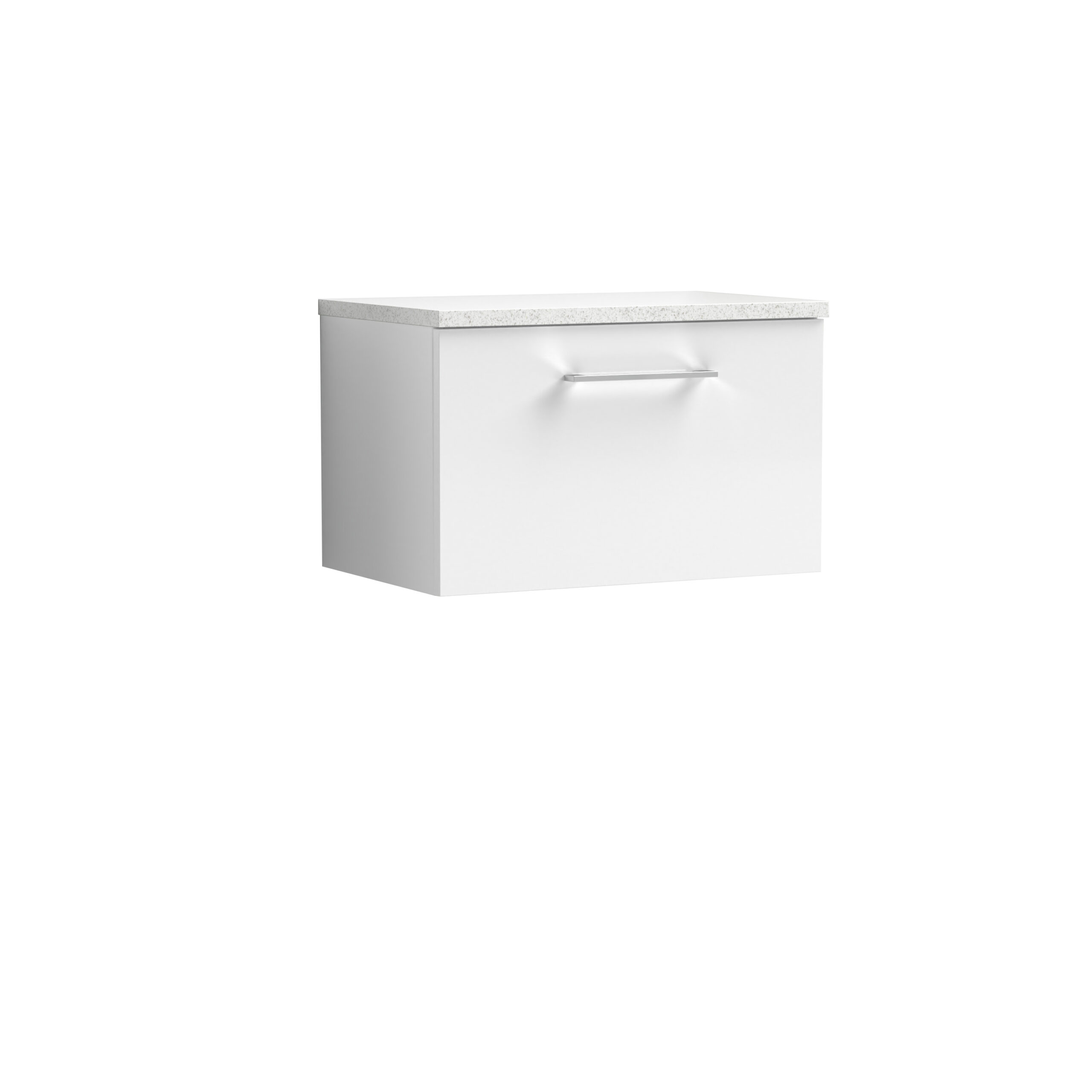 Nuie 600mm Wall Hung 1 Drawer Vanity & Laminate Top ARN122LSW