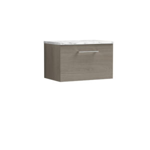 Nuie 600mm Wall Hung 1-Drawer Vanity & Laminate Worktop ARN2522LCM