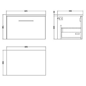 Nuie-600mm-Wall-Hung-1-Drawer-Vanity-Laminate-Worktop-ARN2922LSB-3