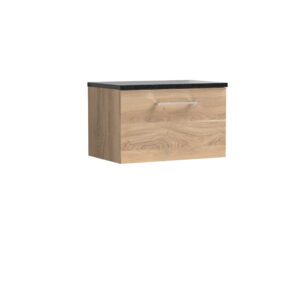 Nuie 600mm Wall Hung 1-Drawer Vanity & Laminate Worktop ARN3022LSB