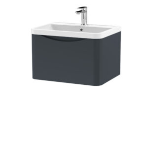 Nuie 600mm Wall Hung 1 Drawer Vanity & Polymarble Basin LUN1405