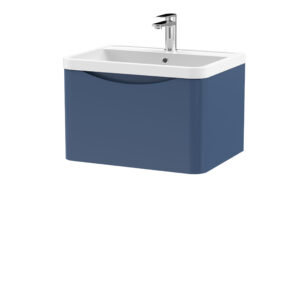 Nuie 600mm Wall Hung 1 Drawer Vanity & Polymarble Basin LUN305