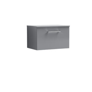 Nuie 600mm Wall Hung 1 Drawer Vanity & Worktop ARN2222W