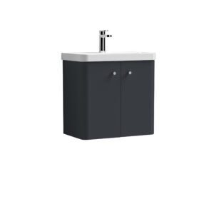 Nuie 600mm Wall Hung 2 Door Unit & Basin COR1405