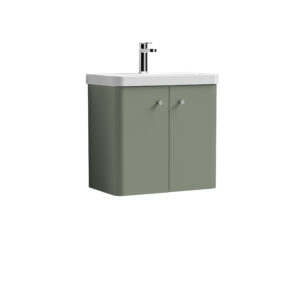 Nuie 600mm Wall Hung 2 Door Unit & Basin COR805