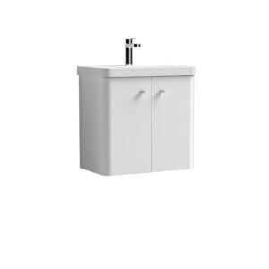 Nuie 600mm Wall Hung 2-Door Vanity & Basin COR105