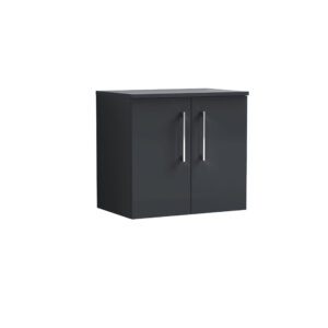 Nuie 600mm Wall Hung 2 Door Vanity & Worktop ARN1423W