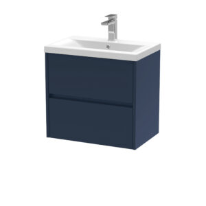 Nuie 600mm Wall Hung 2-Drawer Unit & Basin 1 HAV2904A