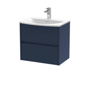 Nuie 600mm Wall Hung 2-Drawer Unit & Basin 4 HAV2904G