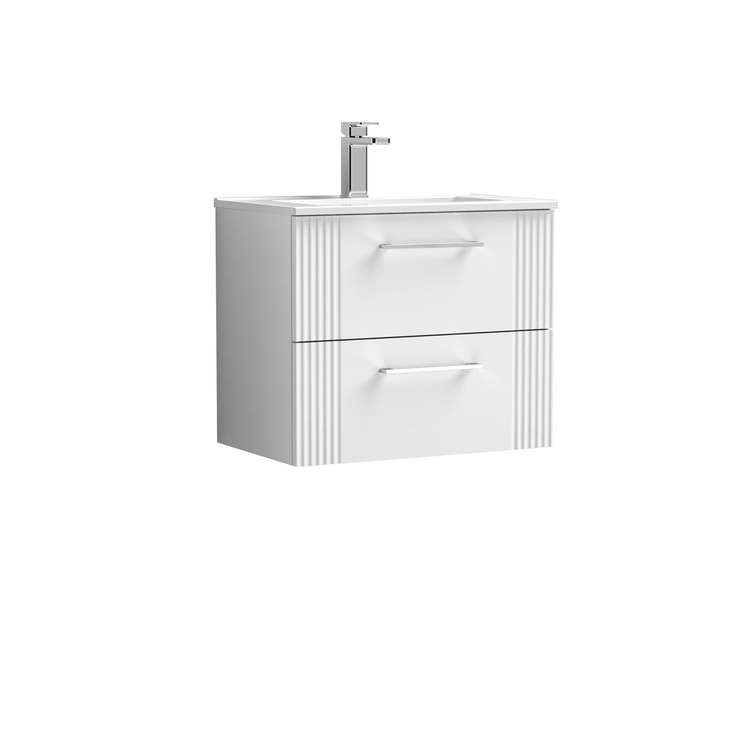 Nuie 600mm Wall Hung 2 Drawer Vanity & Basin 2 DPF193B
