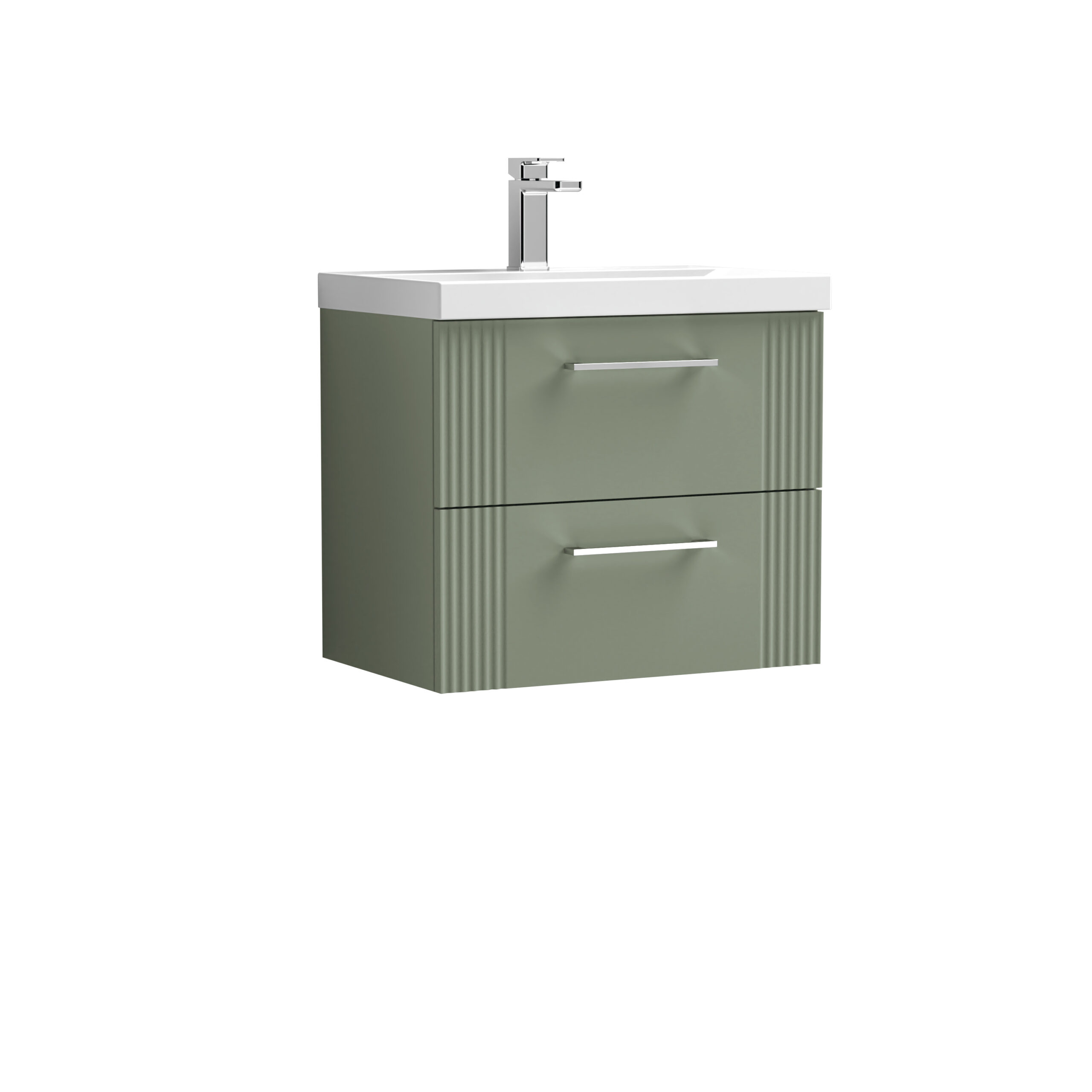 Nuie 600mm Wall Hung 2 Drawer Vanity & Basin 3 DPF893D