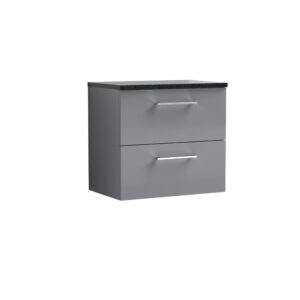 Nuie 600mm Wall Hung 2 Drawer Vanity & Laminate Top ARN2224LSB