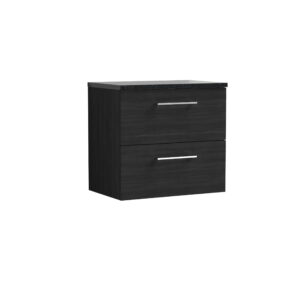 Nuie 600mm Wall Hung 2 Drawer Vanity & Laminate Top ARN624LSB
