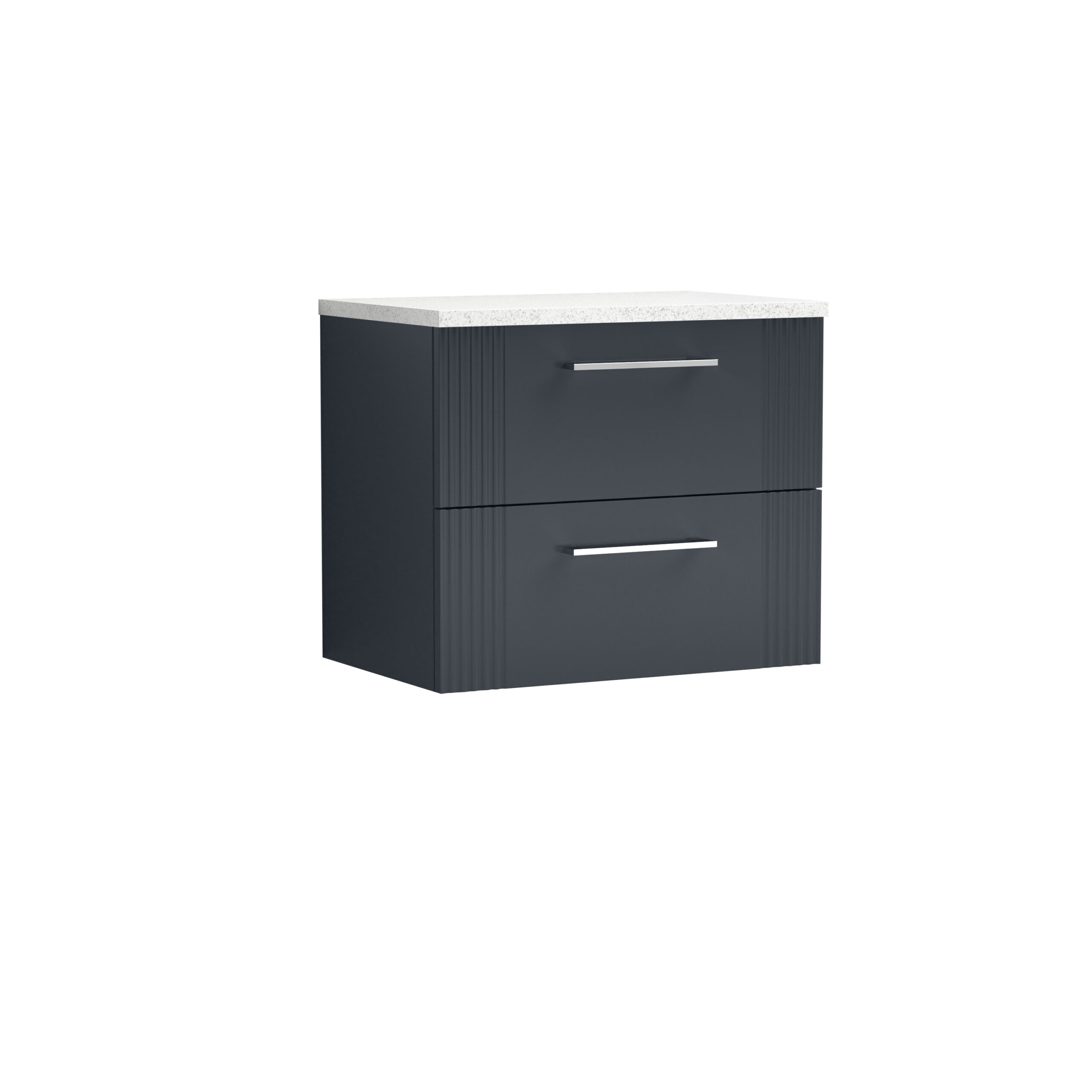 Nuie 600mm Wall Hung 2 Drawer Vanity & Laminate Top DPF1493LSW