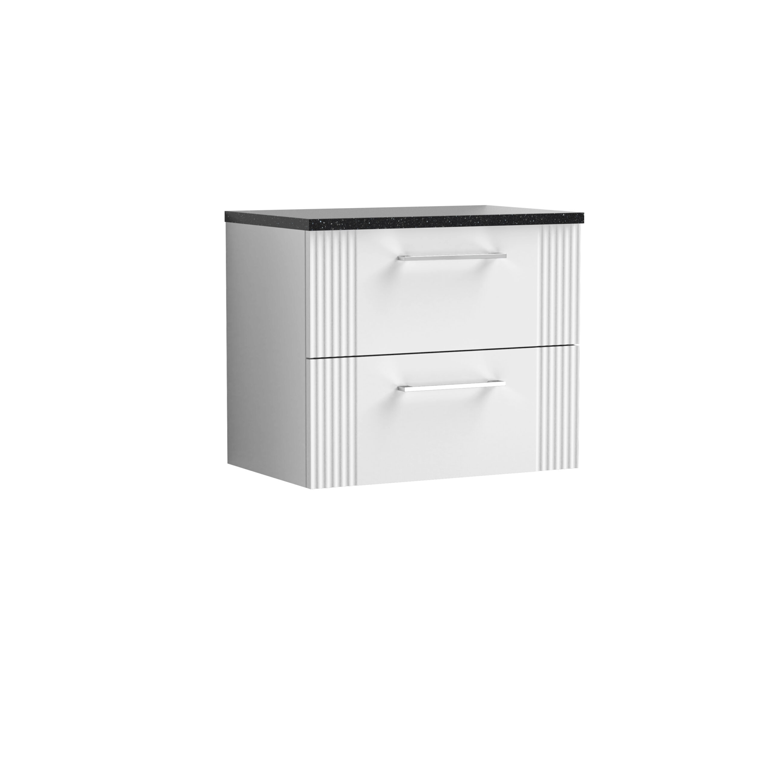 Nuie 600mm Wall Hung 2 Drawer Vanity & Laminate Top DPF193LSB