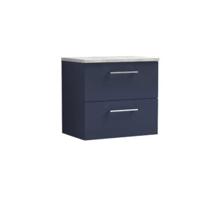 Nuie 600mm Wall Hung 2-Drawer Vanity & Laminate Worktop ARN2924LBG