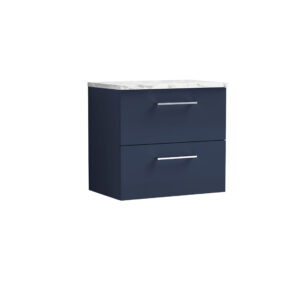 Nuie 600mm Wall Hung 2-Drawer Vanity & Laminate Worktop ARN2924LCM