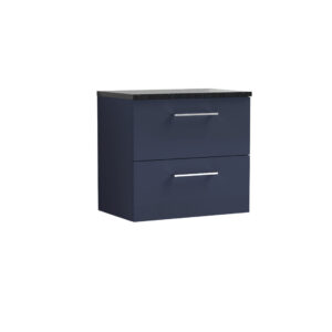 Nuie 600mm Wall Hung 2-Drawer Vanity & Laminate Worktop ARN2924LSB