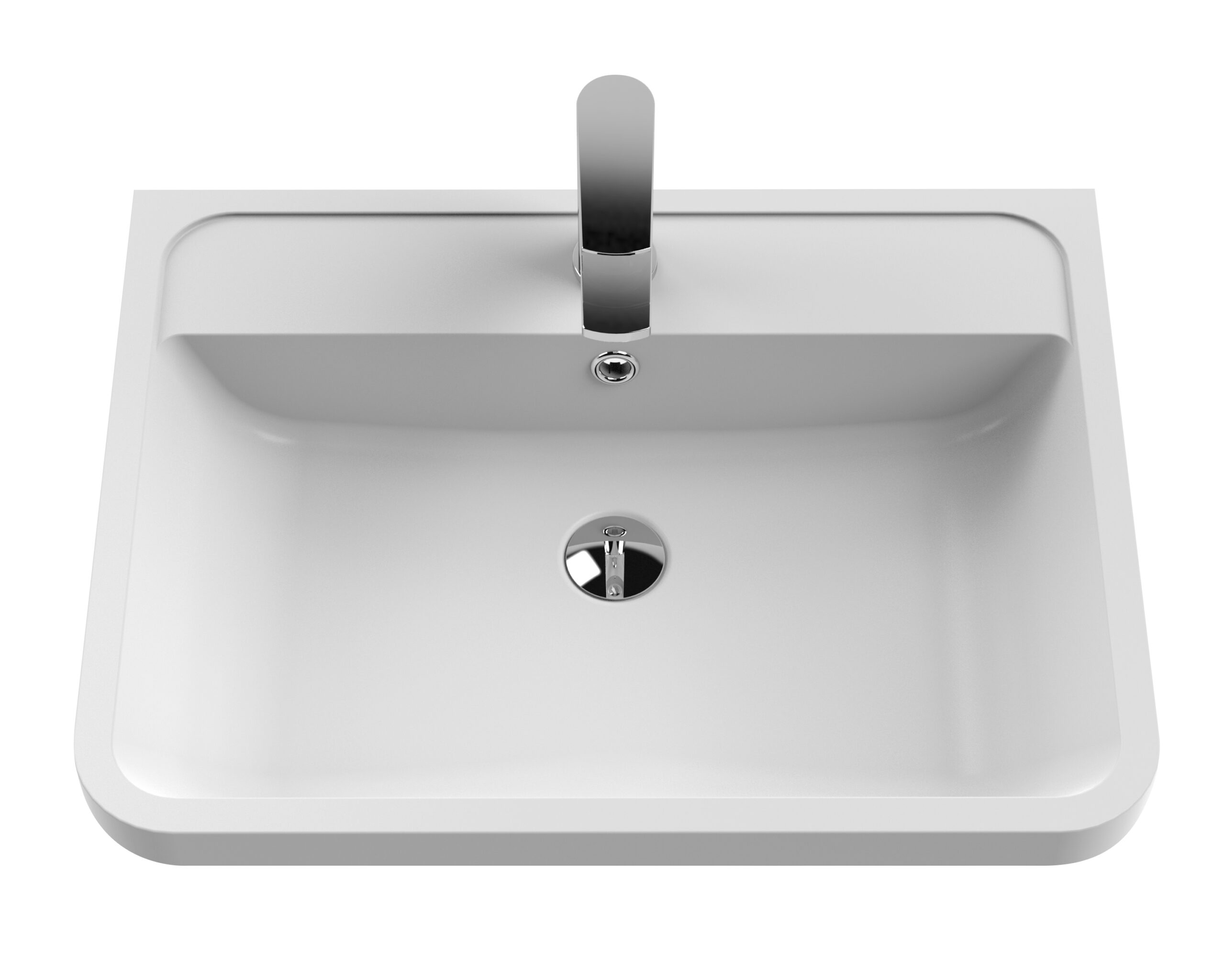 Nuie 600mm Wall Hung 2 Drawer Vanity & Polymarble Basin LUN302 - Image 2