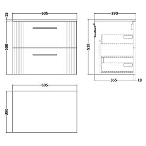 Nuie-600mm-Wall-Hung-2-Drawer-Vanity-Worktop-DPF193W-3