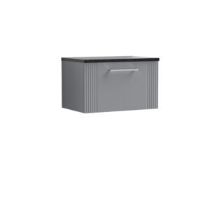 Nuie 600mm Wall Hung Single Drawer Vanity & Laminate Top DPF294LSB