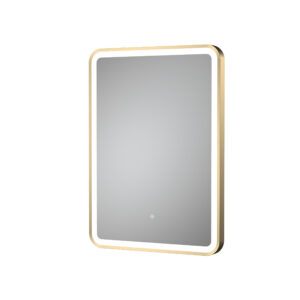 Nuie 700 x 500 Brushed Brass Framed Mirror LQ702