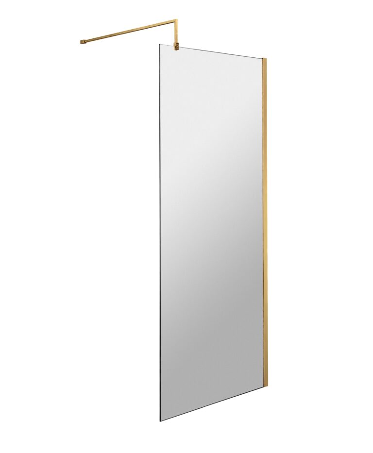 Nuie 700mm Wetroom Screen With Support Bar WRSCBB070