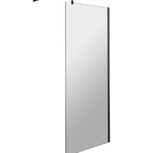 Nuie 760mm Wetroom Screen With Support Bar WRSCBP076