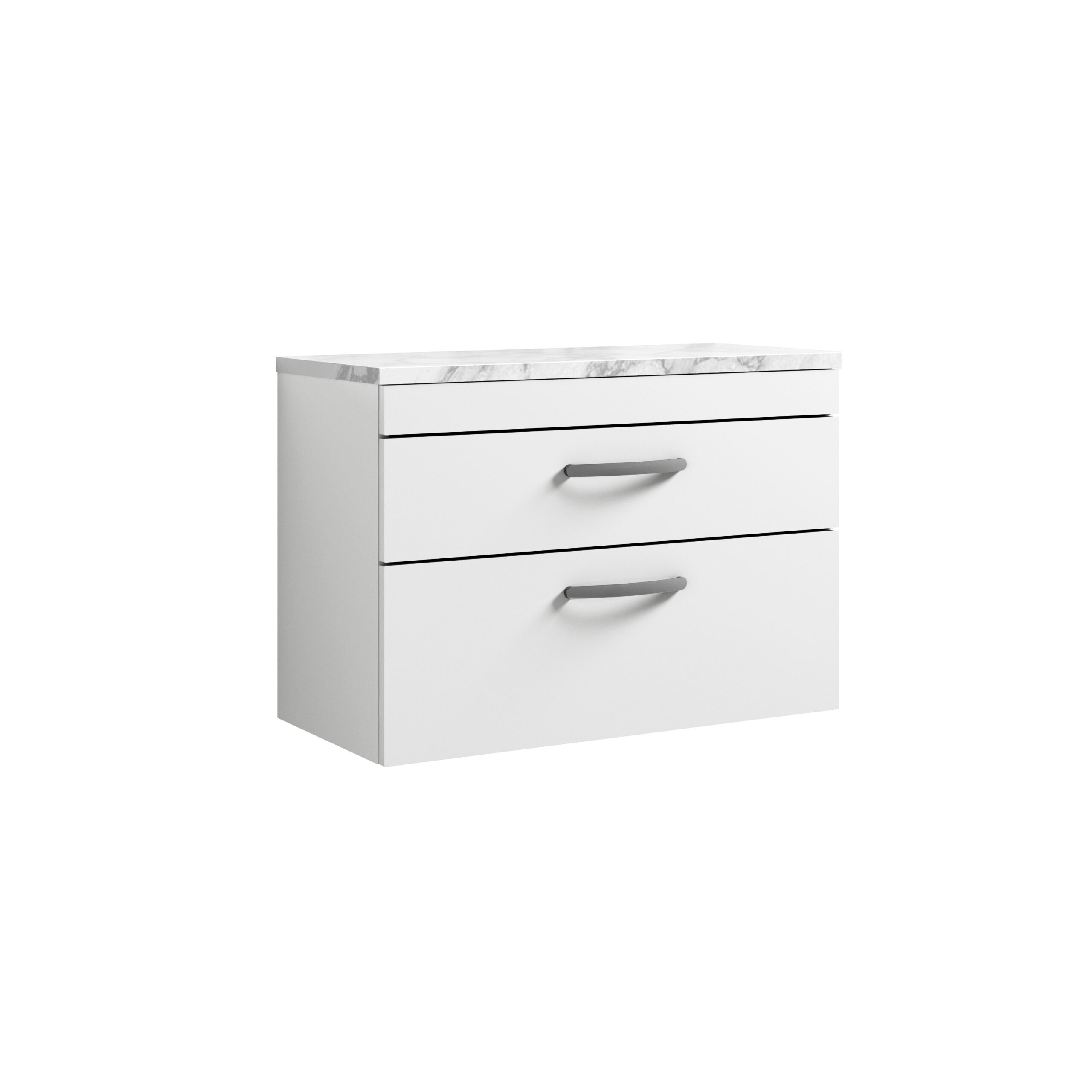 Nuie 800 Wall Hung 2-Drawer Unit & Laminate Worktop ATH069LCM