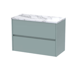 Nuie 800 Wall Hung 2-Drawer Unit & Laminate Worktop HAV2306LCM