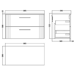 Nuie-800-Wall-Hung-2-Drawer-Vanity-Laminate-Worktop-DPF395LCM-3