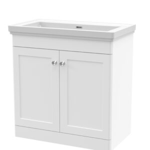 Nuie 800mm Floor Standing 2 Door Vanity & Basin 0TH CLC126H